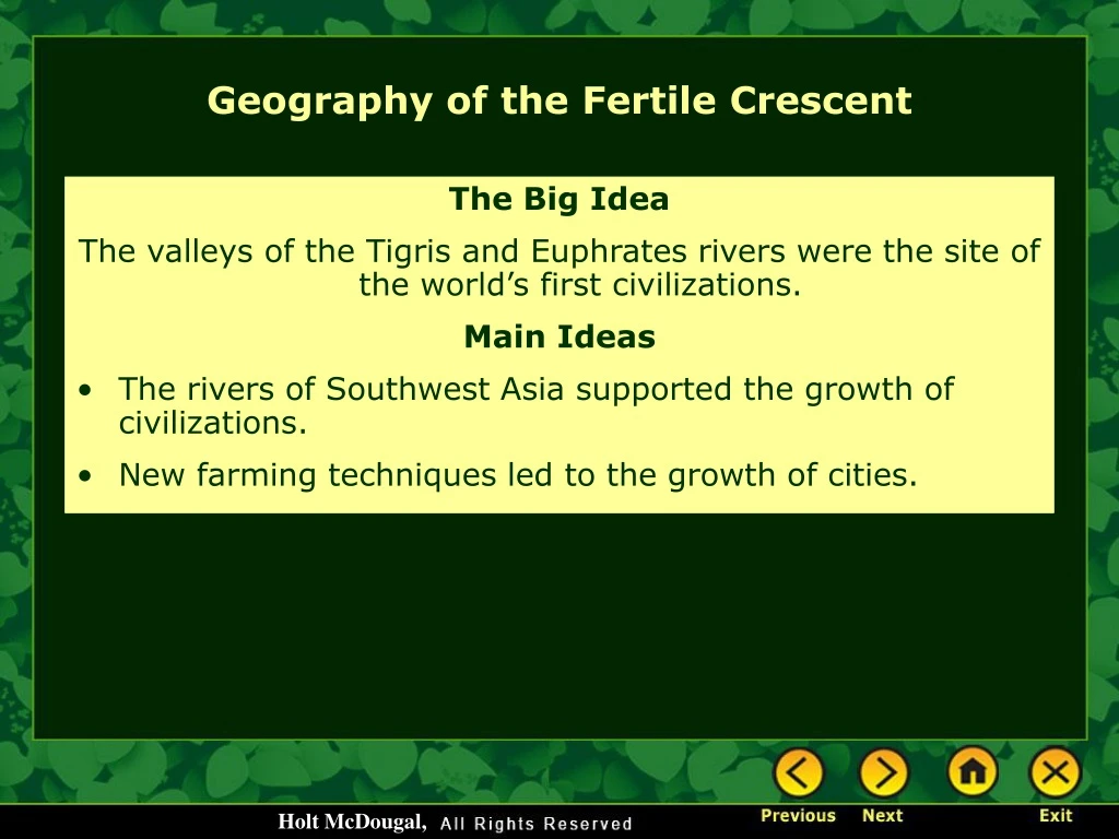 geography of the fertile crescent