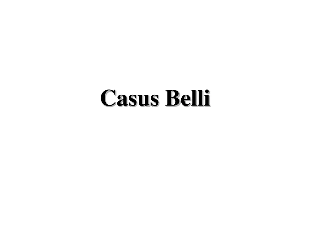 casus belli