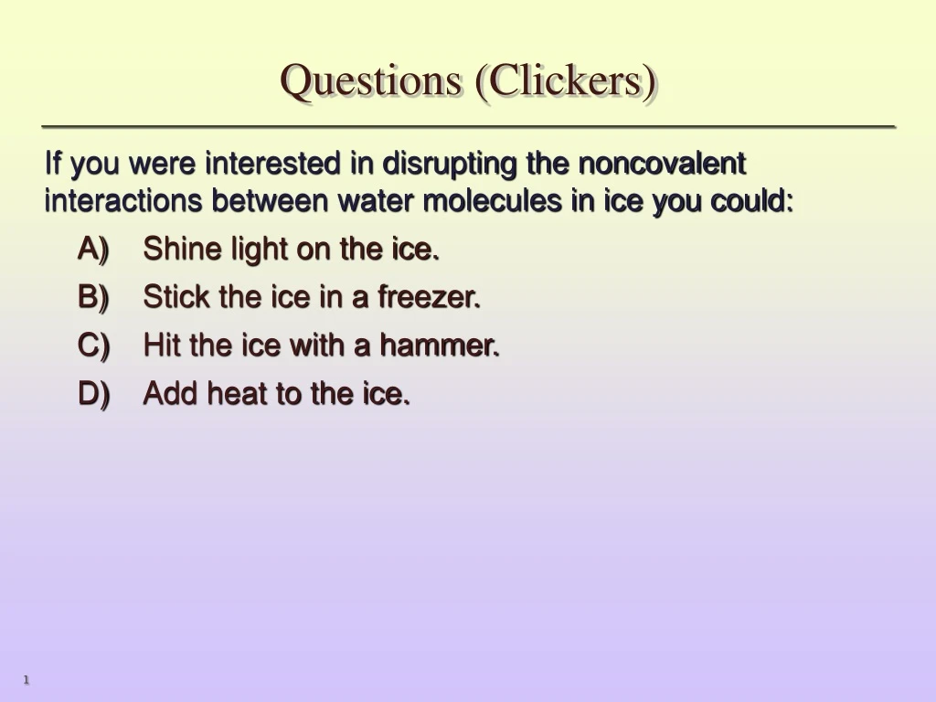 questions clickers