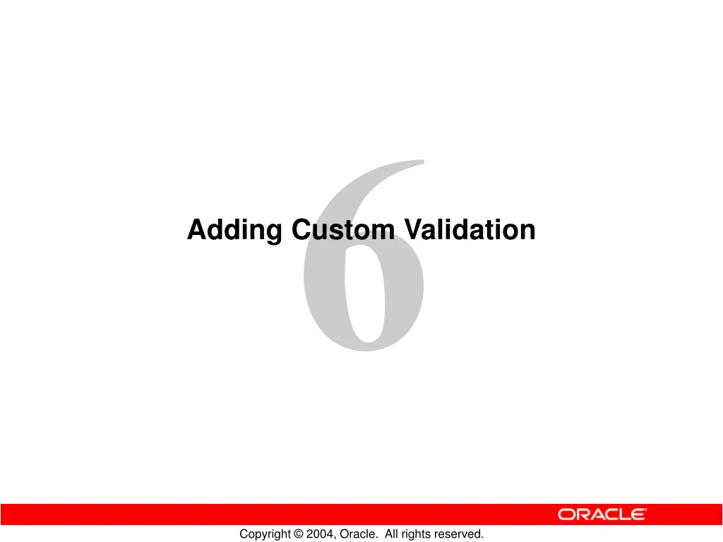 adding custom validation