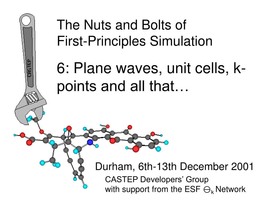 the nuts and bolts of first principles simulation