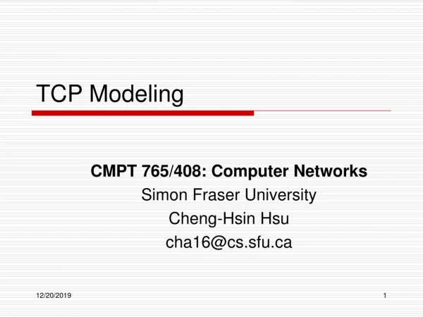 TCP Modeling