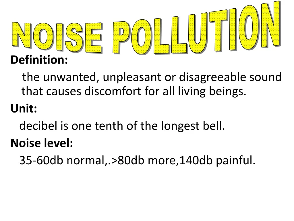 noise pollution