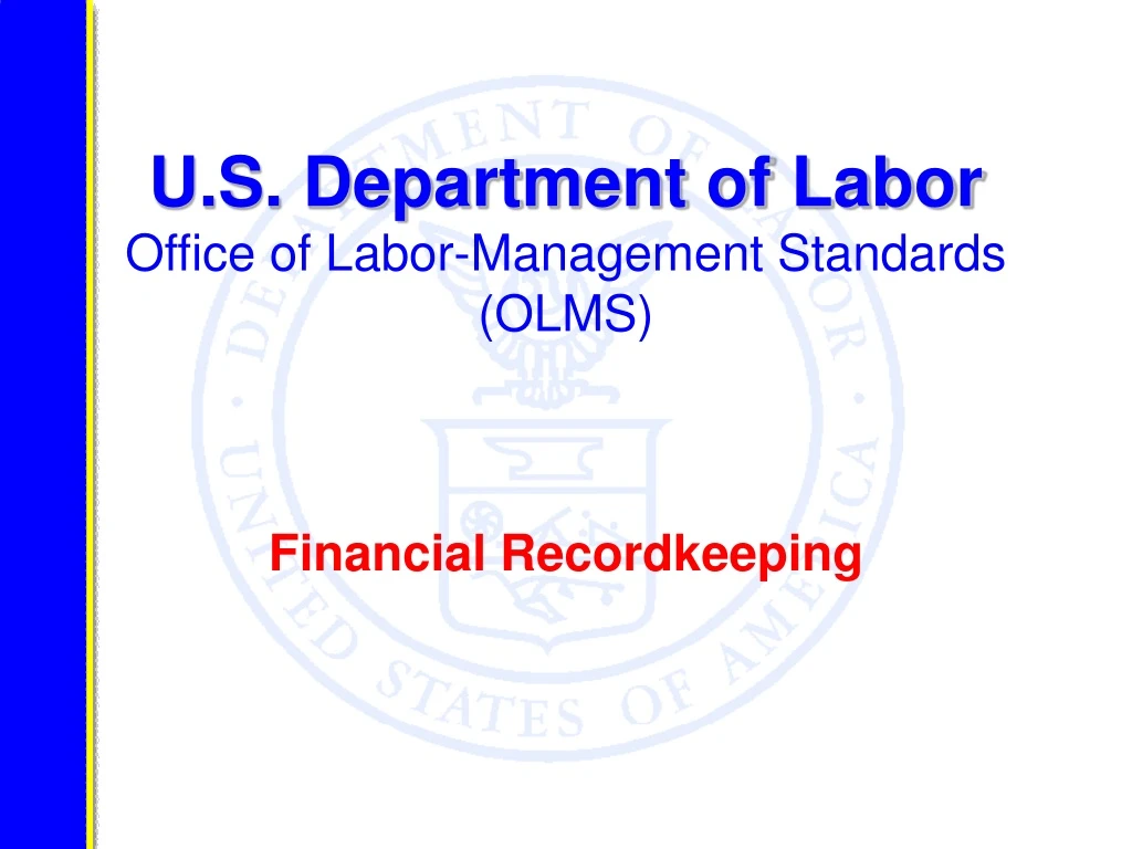 u s department of labor office of labor