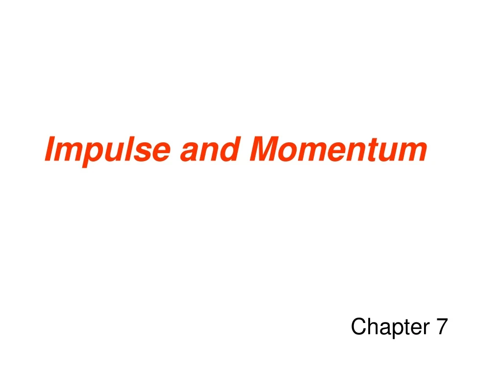 impulse and momentum