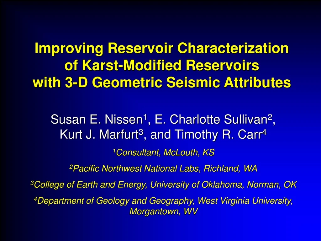 improving reservoir characterization of karst