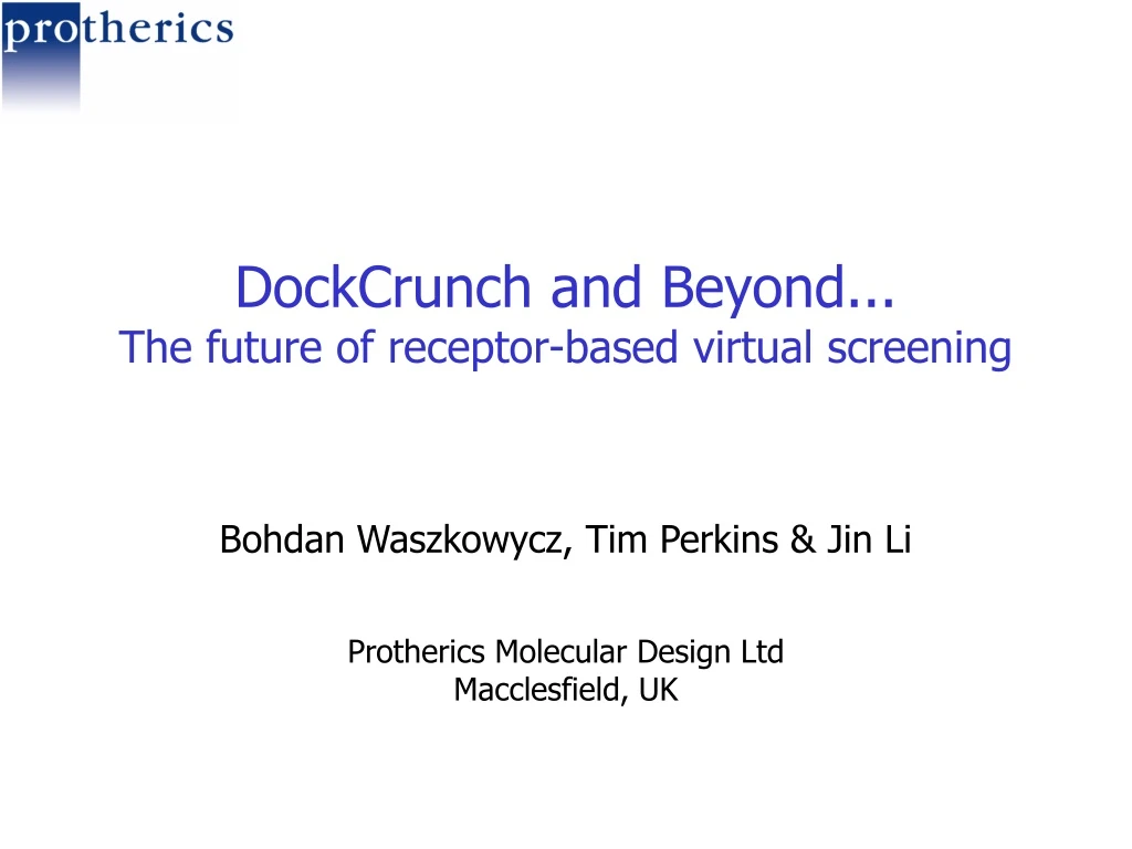 dockcrunch and beyond the future of receptor based virtual screening