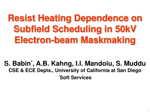 Resist Heating Dependence on Subfield Scheduling in 50kV Electron-beam Maskmaking