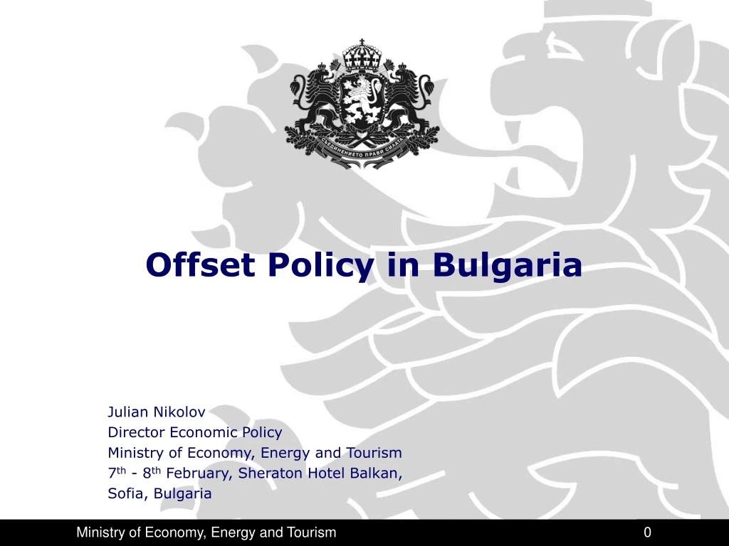 offset policy in bulgaria