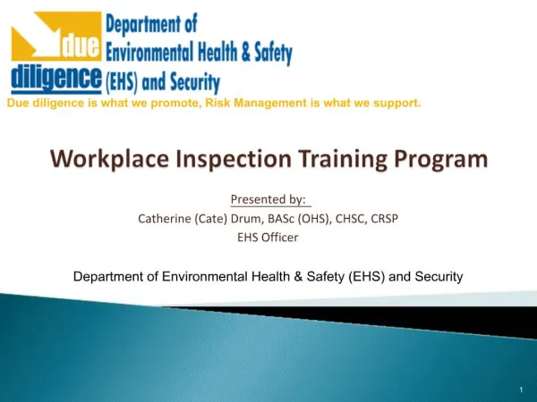 Workplace Inspection Training Program