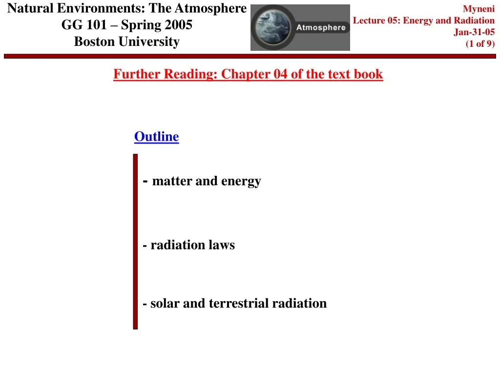 natural environments the atmosphere gg 101 spring