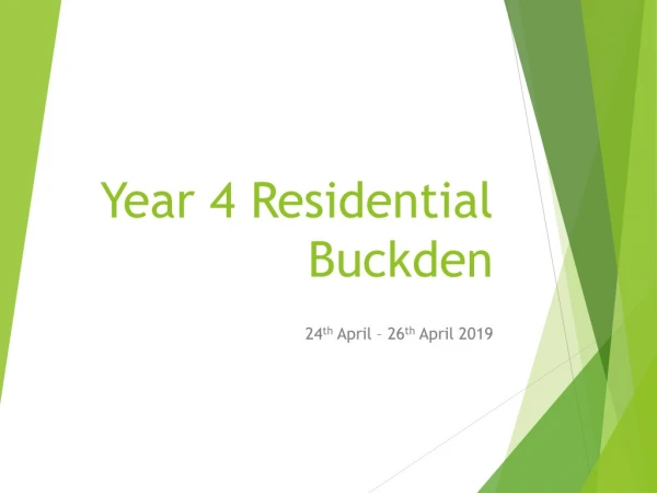 Year 4 Residential Buckden