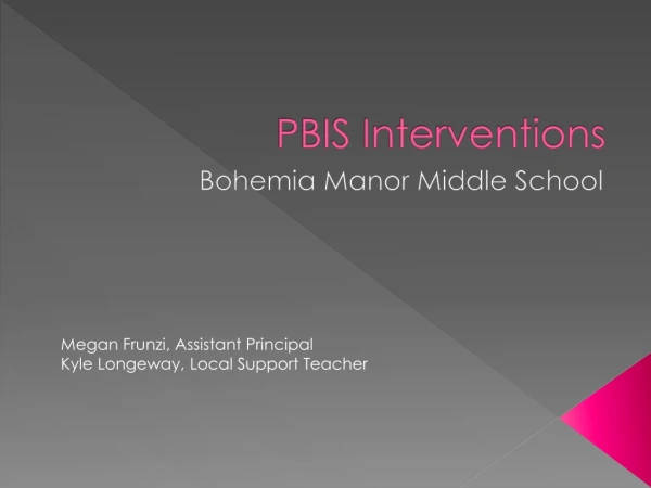 PBIS Interventions