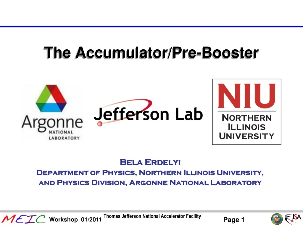 the accumulator pre booster