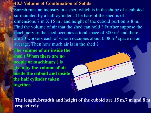 10.3 Volume of Combination of Solids