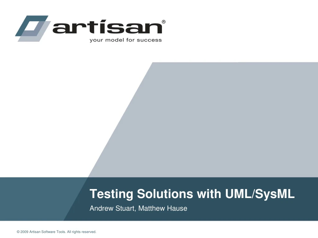 testing solutions with uml sysml