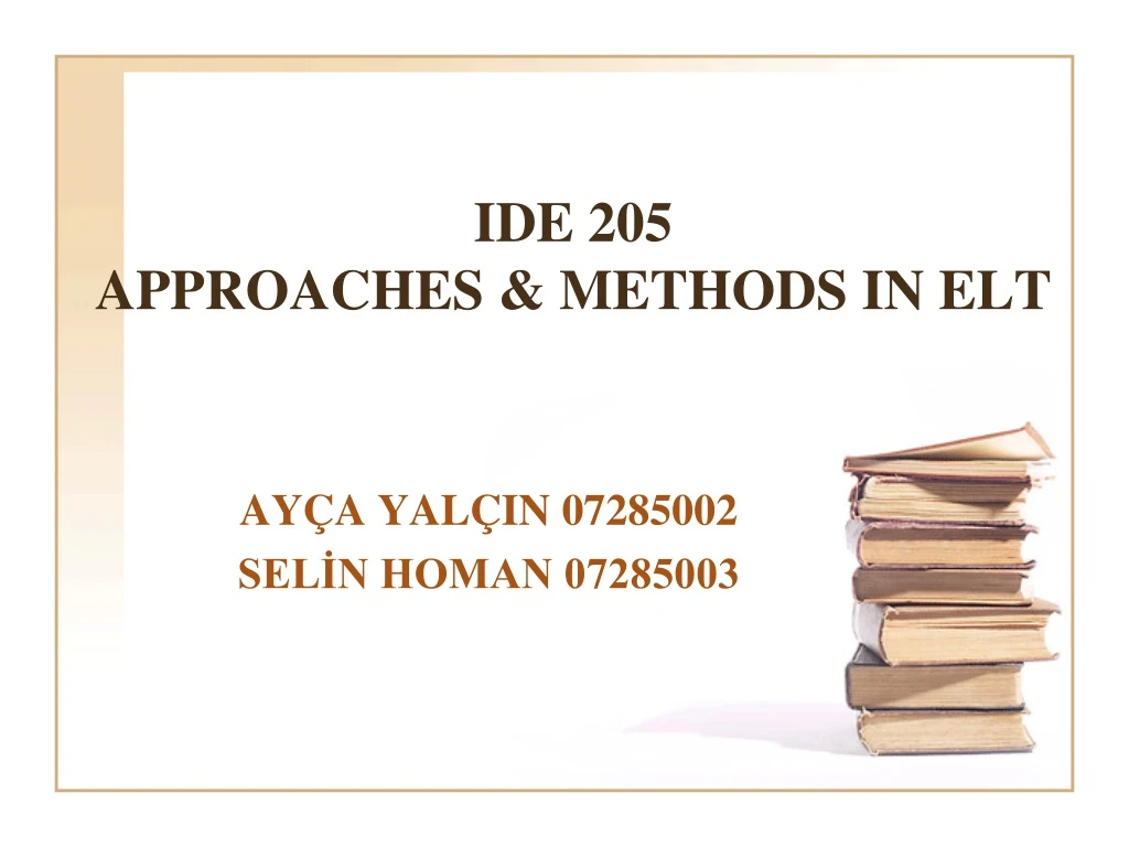 ide 205 approaches methods in elt