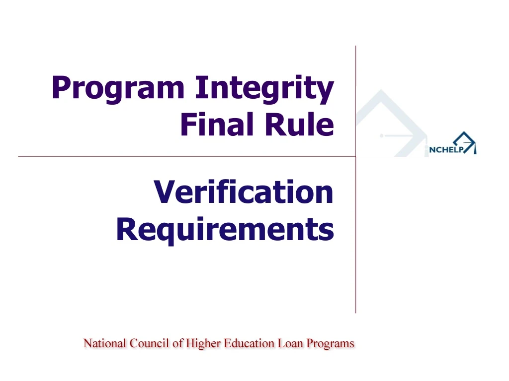 program integrity final rule
