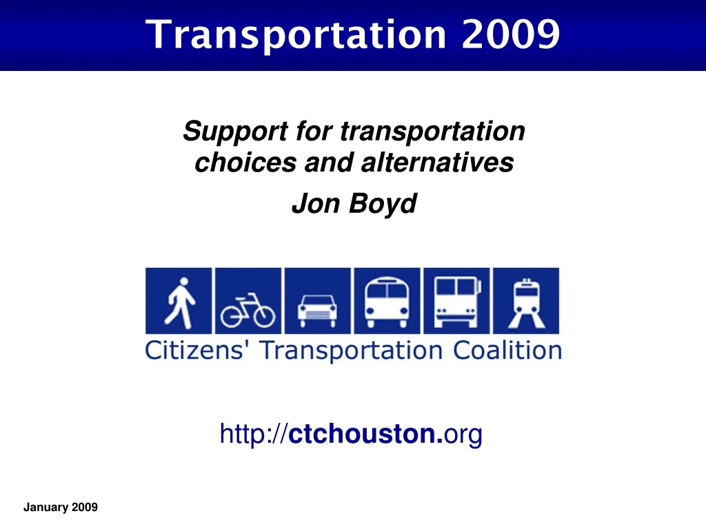 transportation 2009
