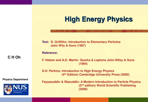 High Energy Physics