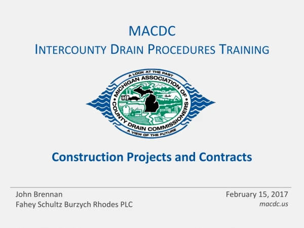 MACDC Intercounty Drain Procedures Training