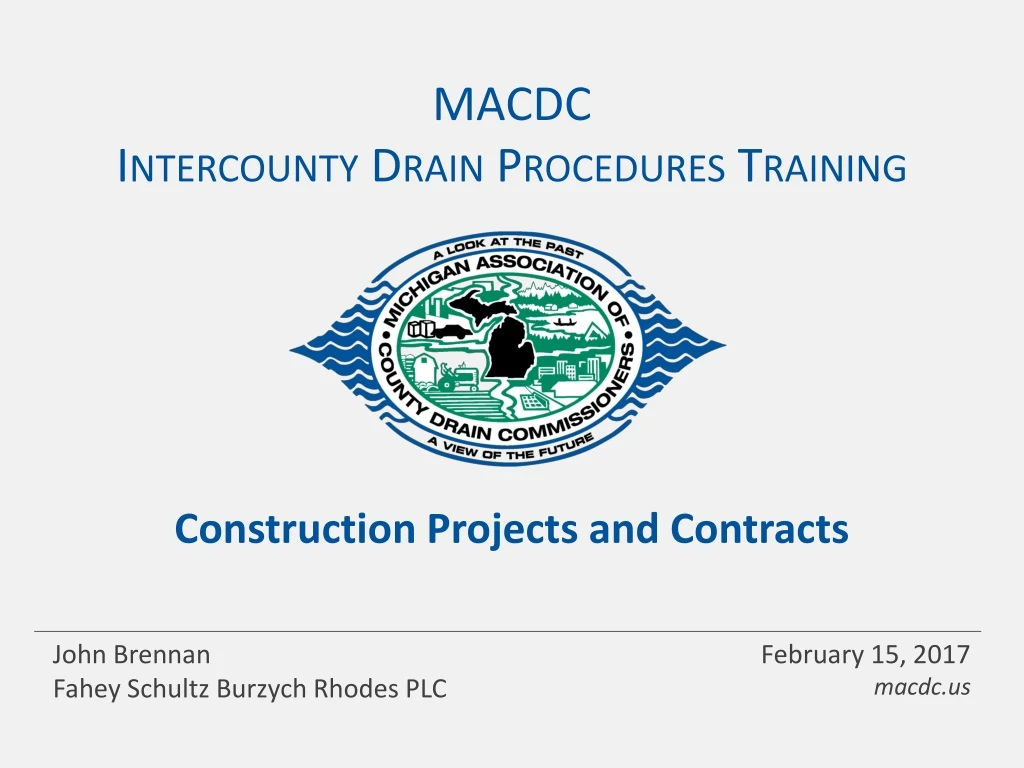 macdc intercounty drain procedures training