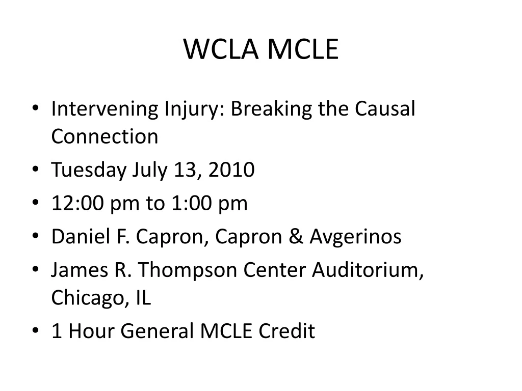 wcla mcle