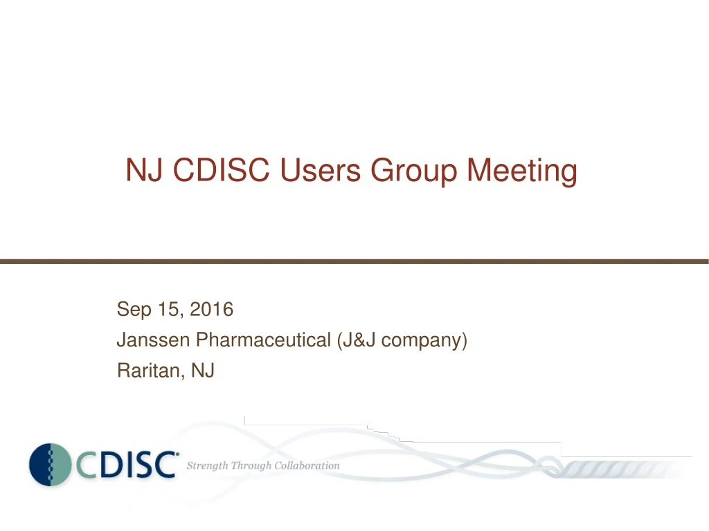 nj cdisc users group meeting