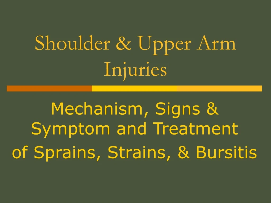 shoulder upper arm injuries