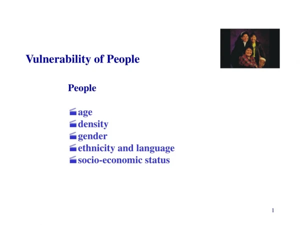 Vulnerability of People