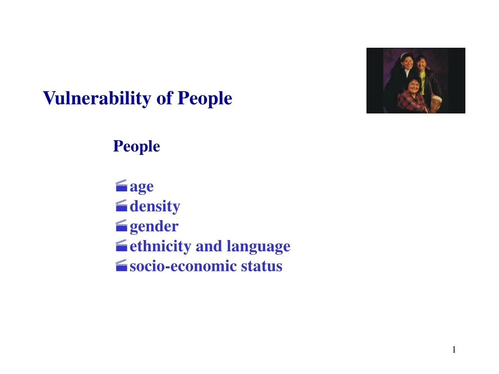 vulnerability of people