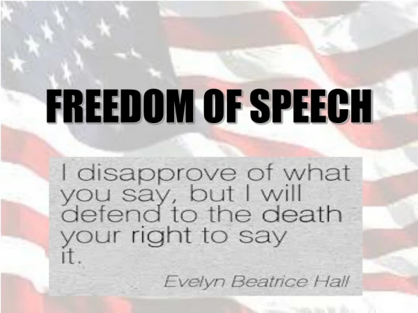 FREEDOM OF SPEECH