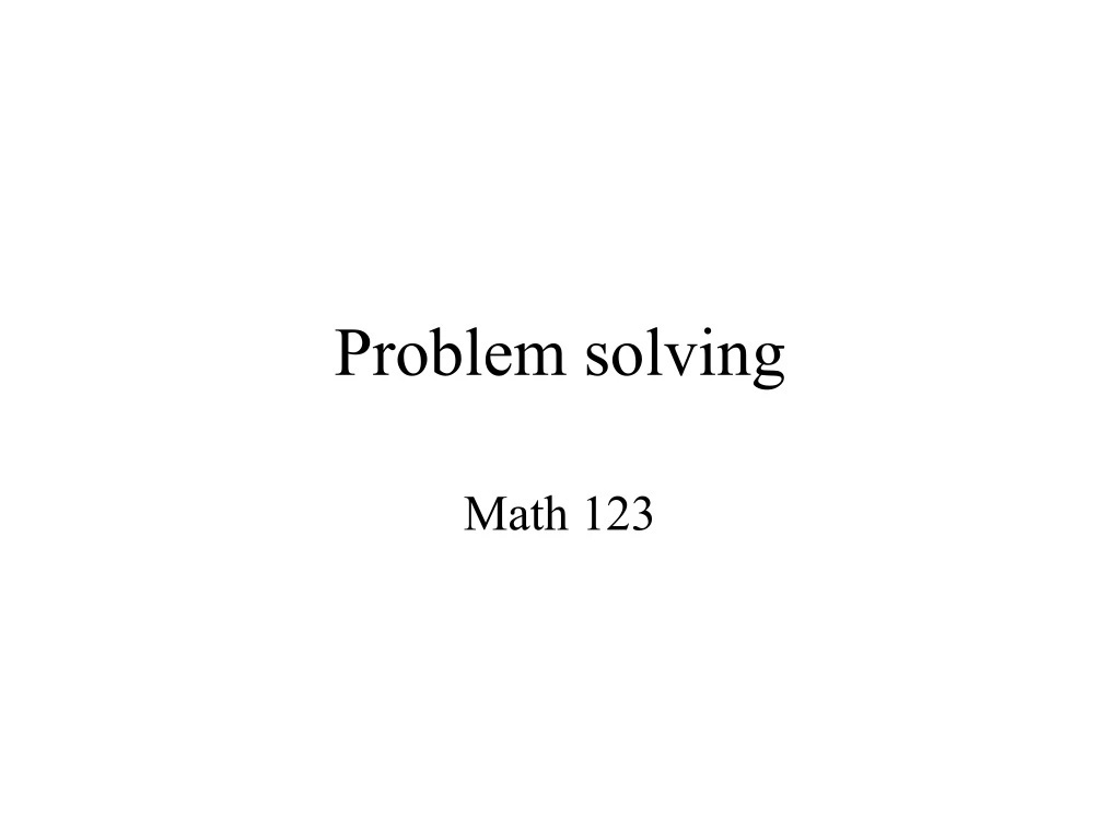 problem solving