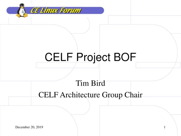 CELF Project BOF