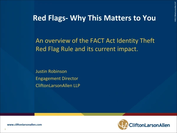 Red Flags- Why This Matters to You
