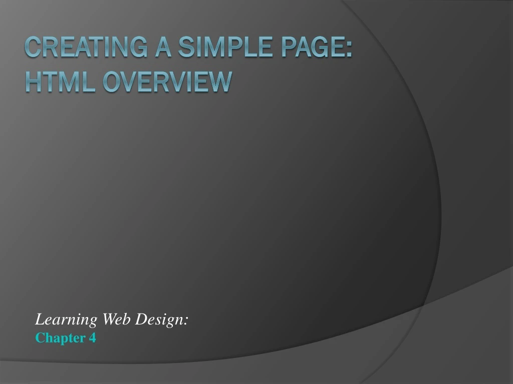 learning web design chapter 4