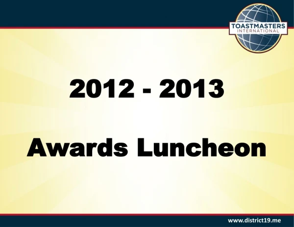 2012 - 2013 Awards Luncheon