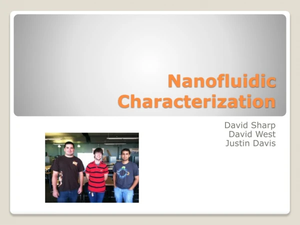 Nanofluidic  Characterization