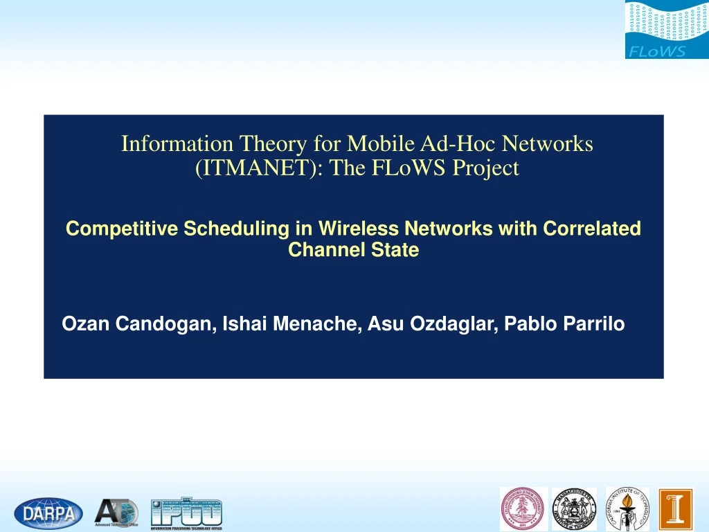 information theory for mobile ad hoc networks