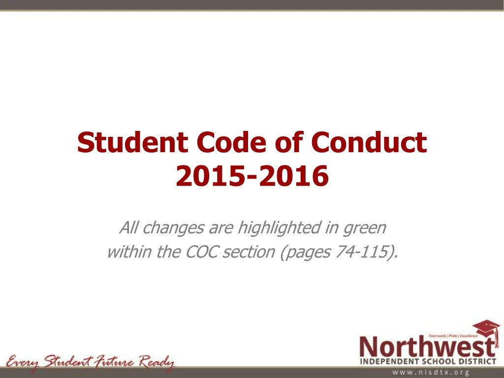 student code of conduct 2015 2016