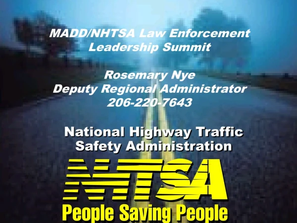 National Highway Traffic Safety Administration