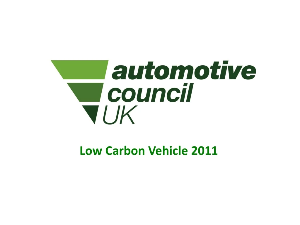 low carbon vehicle 2011