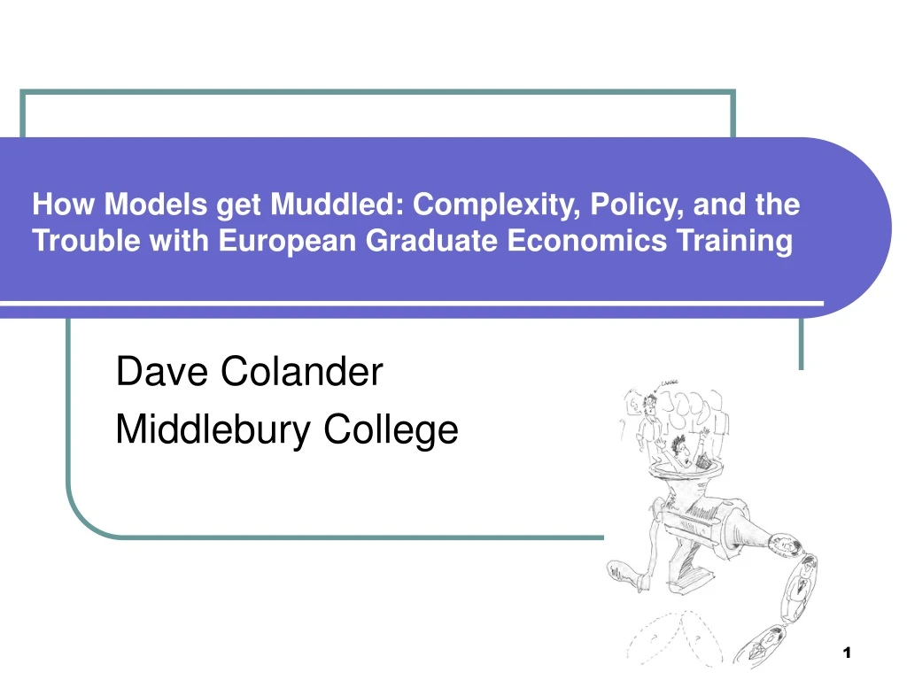 how models get muddled complexity policy and the trouble with european graduate economics training