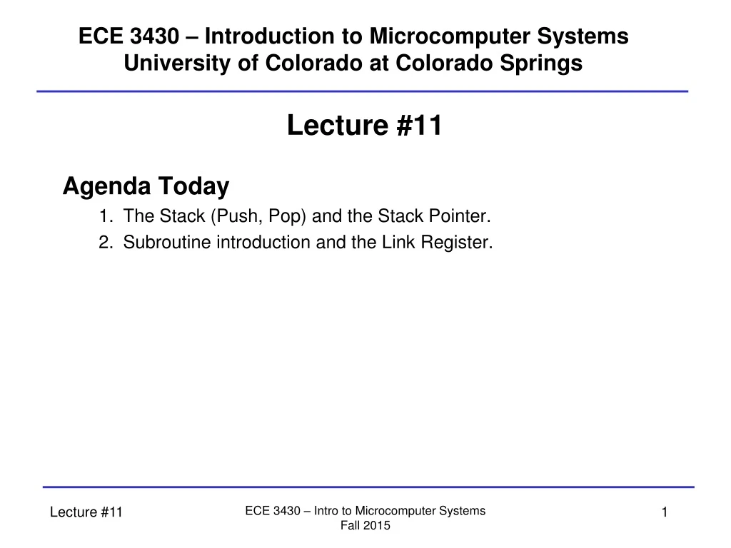 ece 3430 introduction to microcomputer systems university of colorado at colorado springs