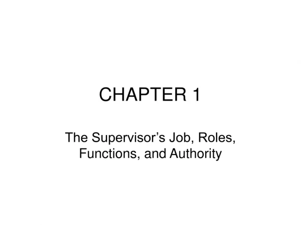 CHAPTER 1