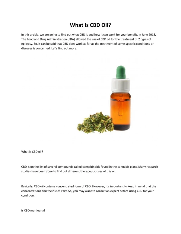 what is cbd oil
