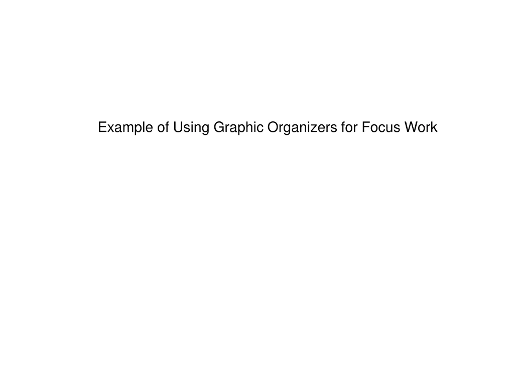 example of using graphic organizers for focus work
