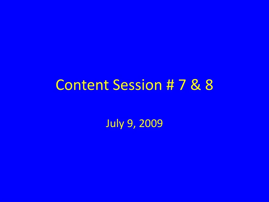 content session 7 8