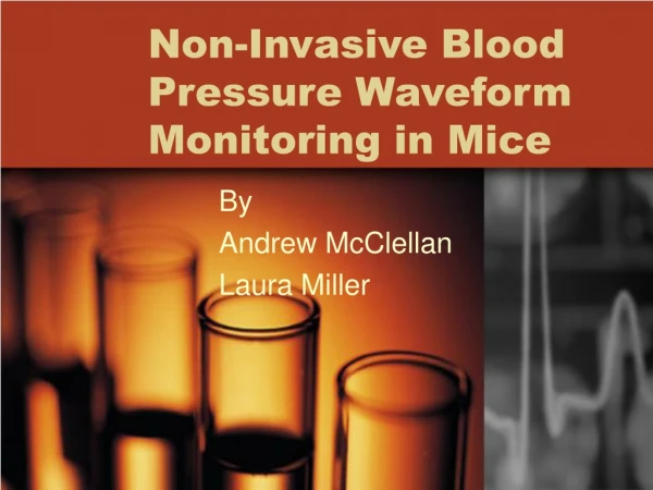 Non-Invasive Blood Pressure Waveform Monitoring in Mice