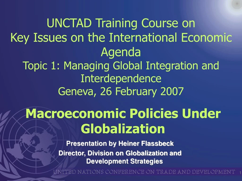 unctad training course on key issues